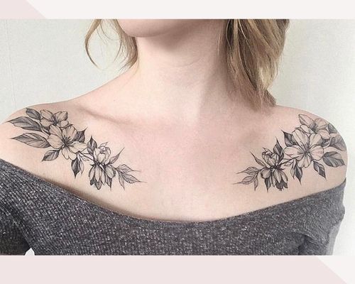 38 Flower Tattoo Design For Women Chest