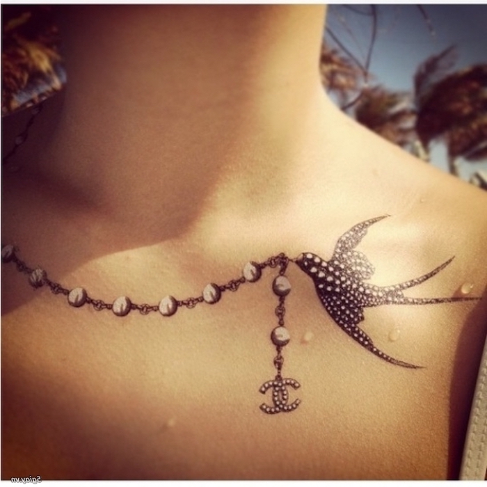 42 Most Beautiful Chest Tattoos For Women