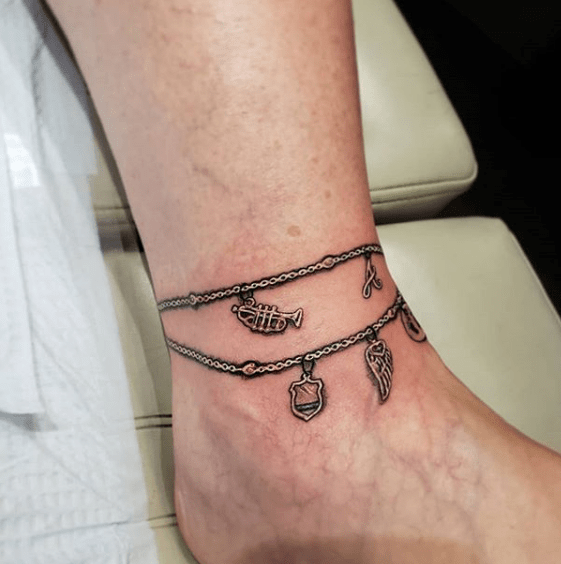 50 Remarkable Ankle Bracelet Tattoo Designs 2021 Sheideas