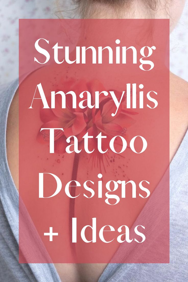 67 Stunning Amaryllis Tattoo Designs Meanings Tattooglee