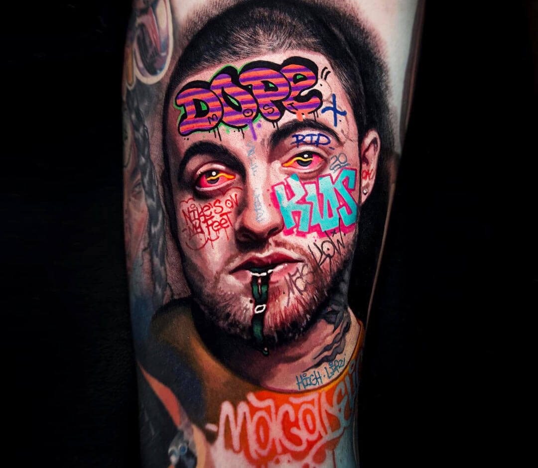 Aggregate 70 Mac Miller Faces Tattoo Best In Cdgdbentre