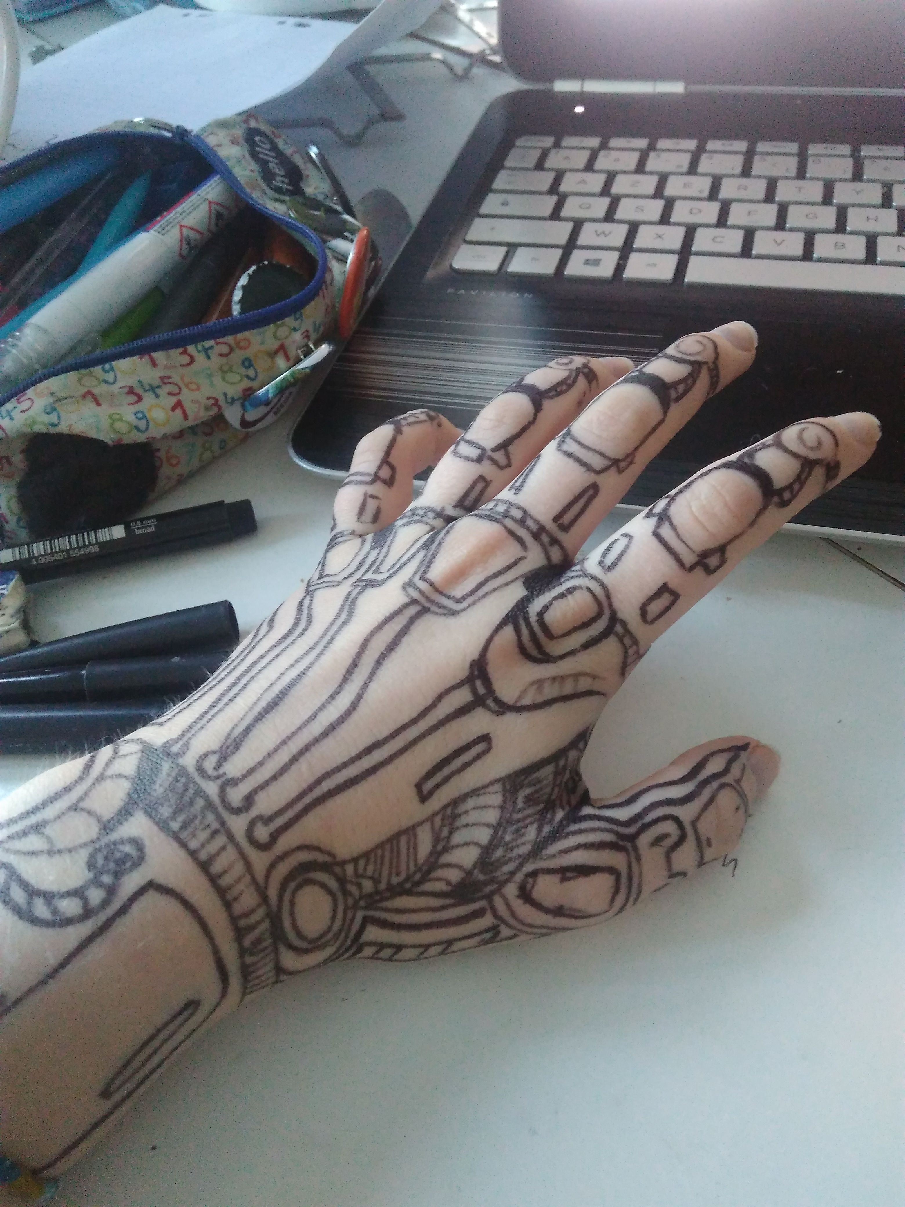 Aggregate More Than 58 Cyber Hand Tattoo Latest In Cdgdbentre