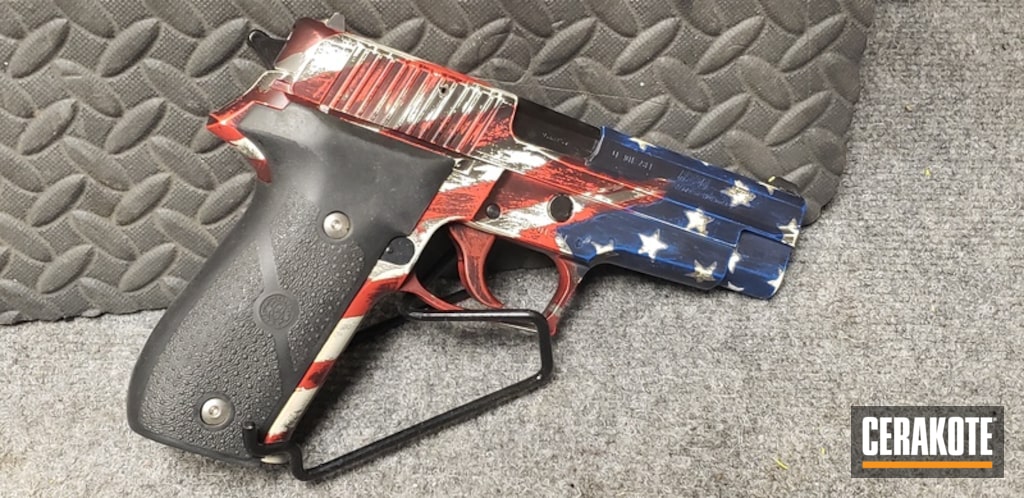 American Flag Sig Sauer Handgun Cerakoted With H 146 H 167 H 171 And