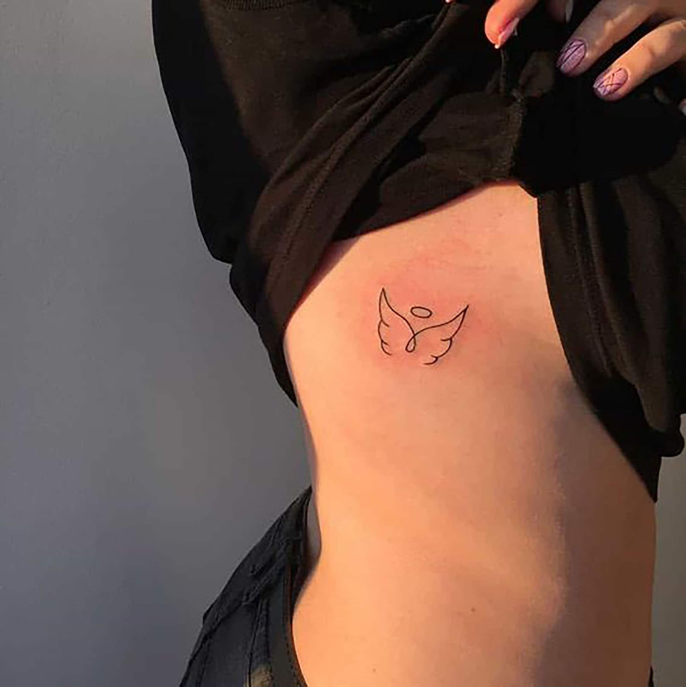 Angel Wing Minimalist Temporary Tattoo Wing Small Vintage Temporary Sticker Gift For Tattoo