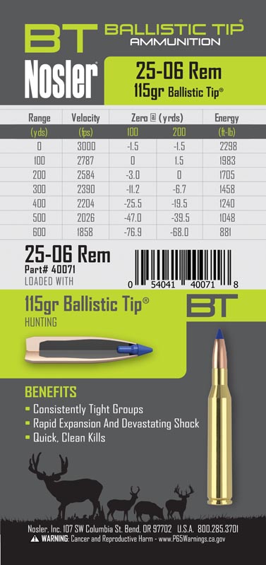 Bt Ballistic Tip Nosler Bullets Brass Ammunition Rifles