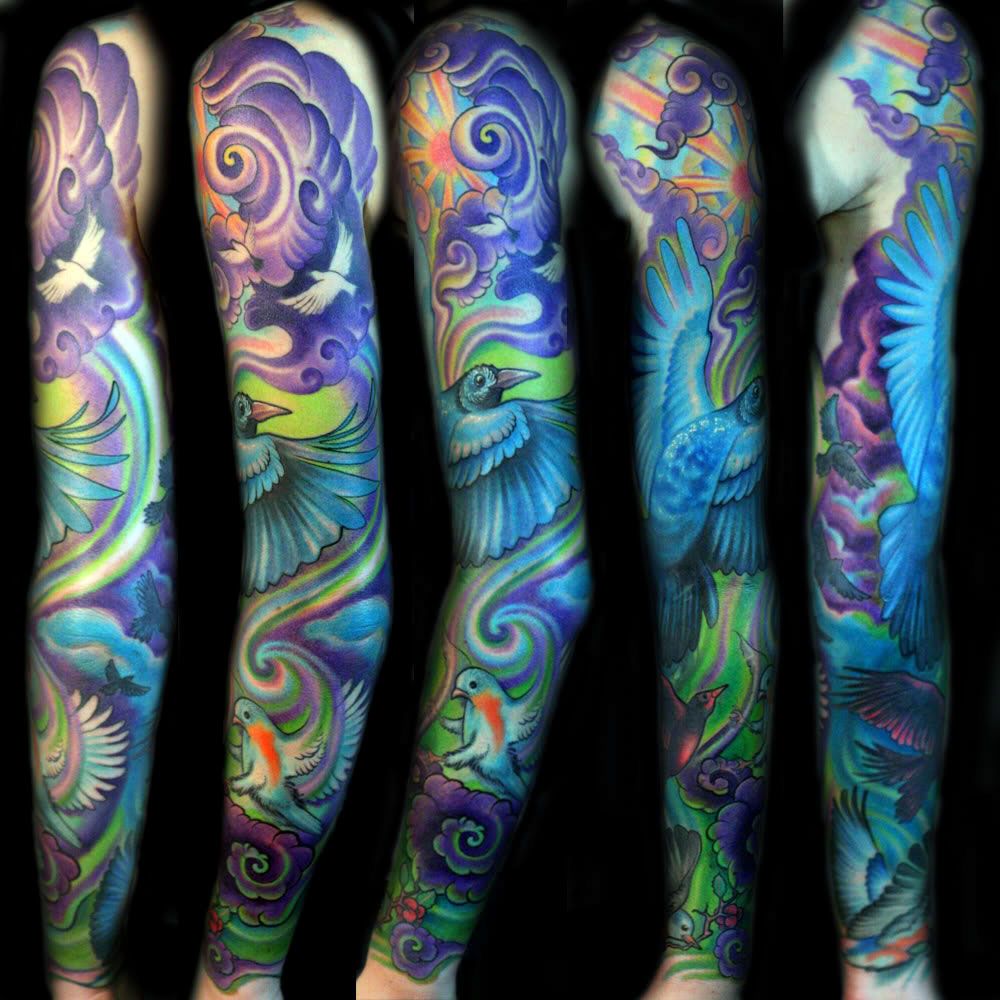 Colour Tattoo Designs Sleeves