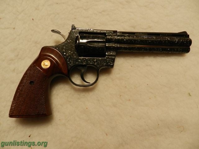 Colt Python 3 Bbl Factory Engraved For Sale At Gunsamerica Com