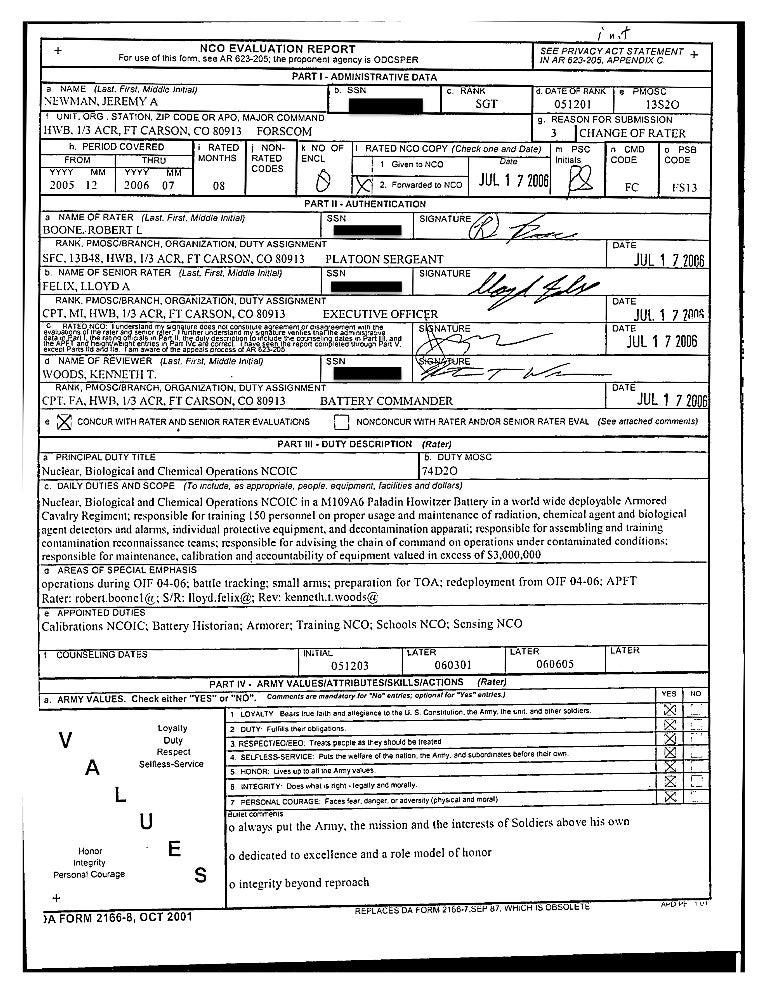 Fillable Ncoer Form 2166 8 Printable Forms Free Online