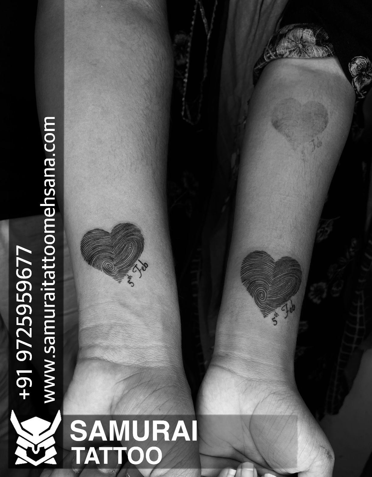 Fingerprint Tattoo Couple Tattoo Couple Fingerprint Tattoo In 2023 Fingerprint Tattoos