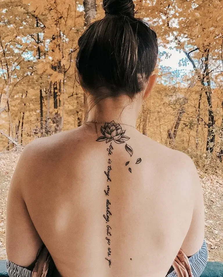 Flower Spine Tattoos