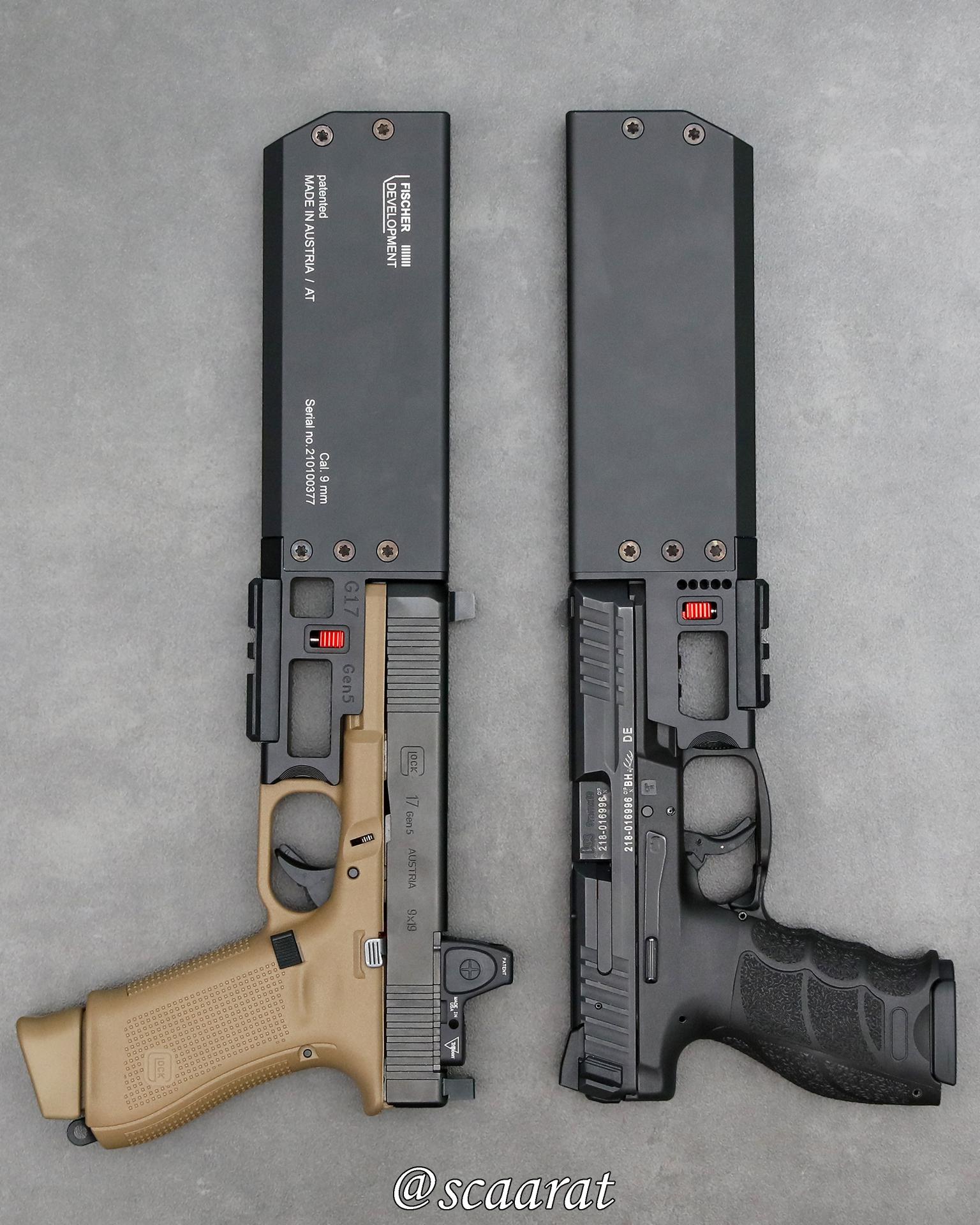 Glock 17 Fr And H Amp K Vp9 With Fischer Suppressor R Gunporn