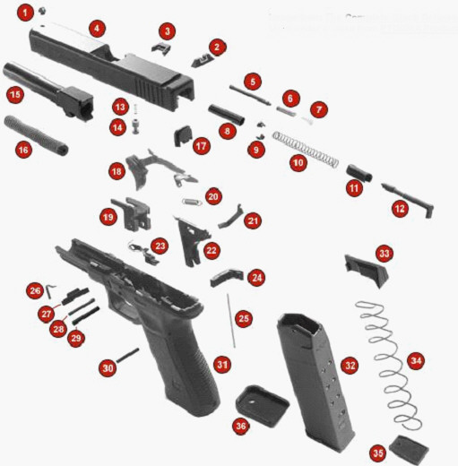 Glock 19 Schematics Glock Schematic