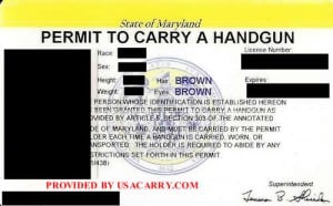 I Want A Concealed Carry Permit In Maryland