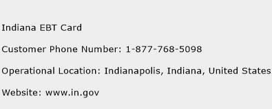 Indiana Ebt Card Number Indiana Ebt Card Customer Service Phone