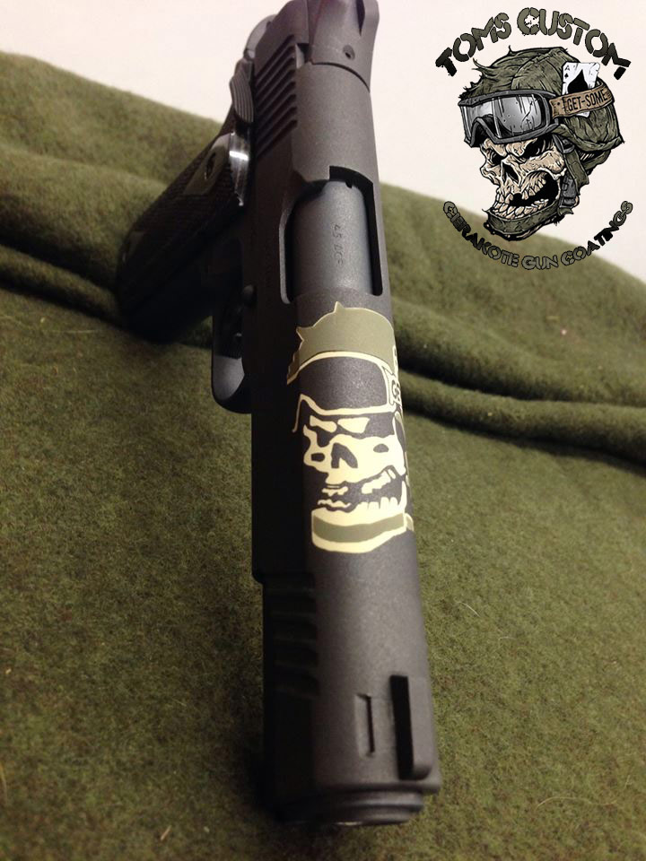 Kimber 1911 Custom With Skull Logo On Slide