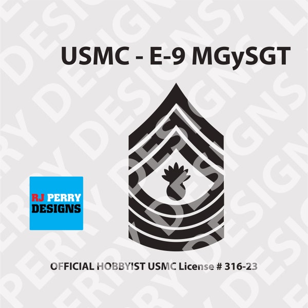 Master Gunnery Sergeant Rank Decal Etsy