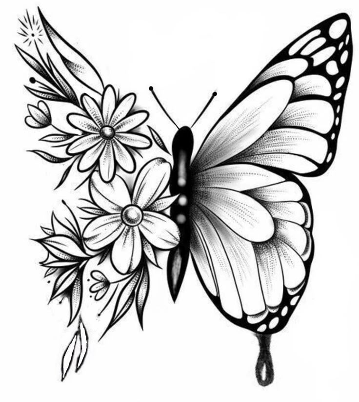 Pin By Leslie Bedwell On Inked Butterfly Tattoo Designs Butterfly Tattoo Stencil Flower Tattoos