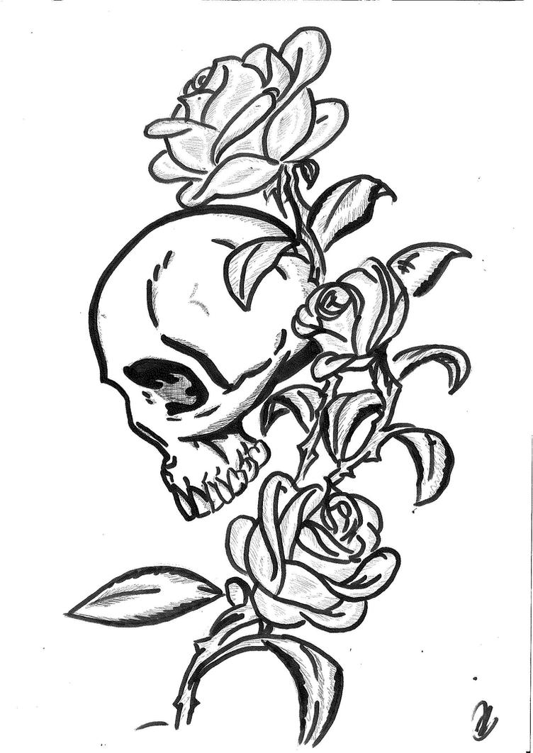 Pin Em Tatuajes Tattoo Outline Drawing Skull Art Drawing Drawing Stencils Outline Drawings