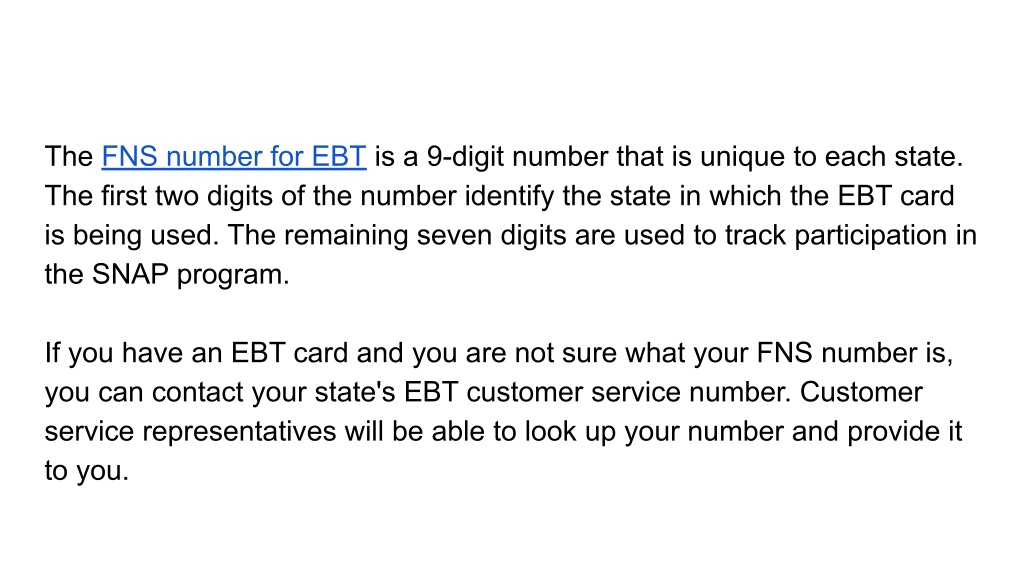 Ppt What Is Fns Number For Ebt A Detailed Guide Powerpoint