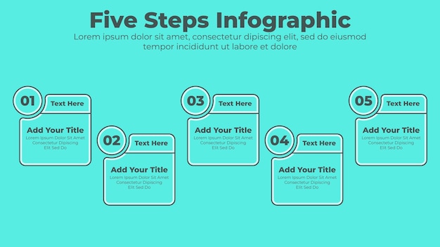 Premium Vector Minimal Design 5 Steps Or Options Business Infographic