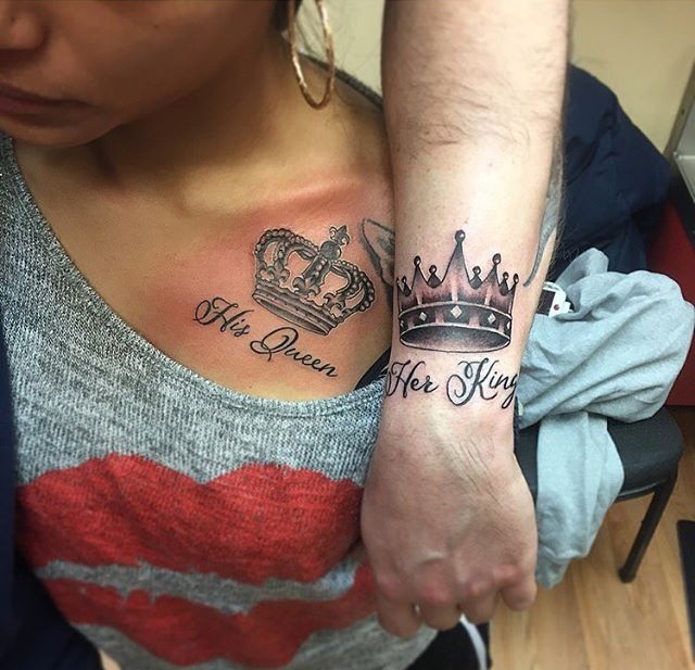 Queen And King Matching Tattoos