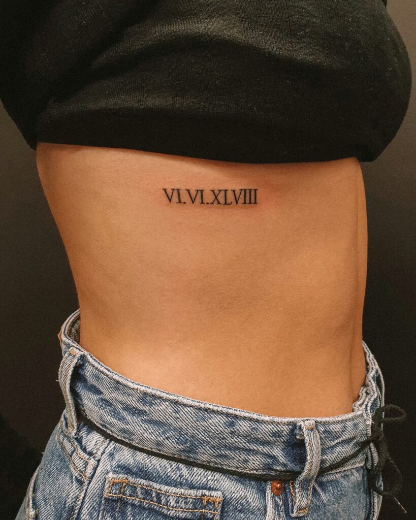 Roman Numerals Tattoo Done By Miketa Tattoo Date Tattoos Roman Numeral Tattoos Forever Tattoo