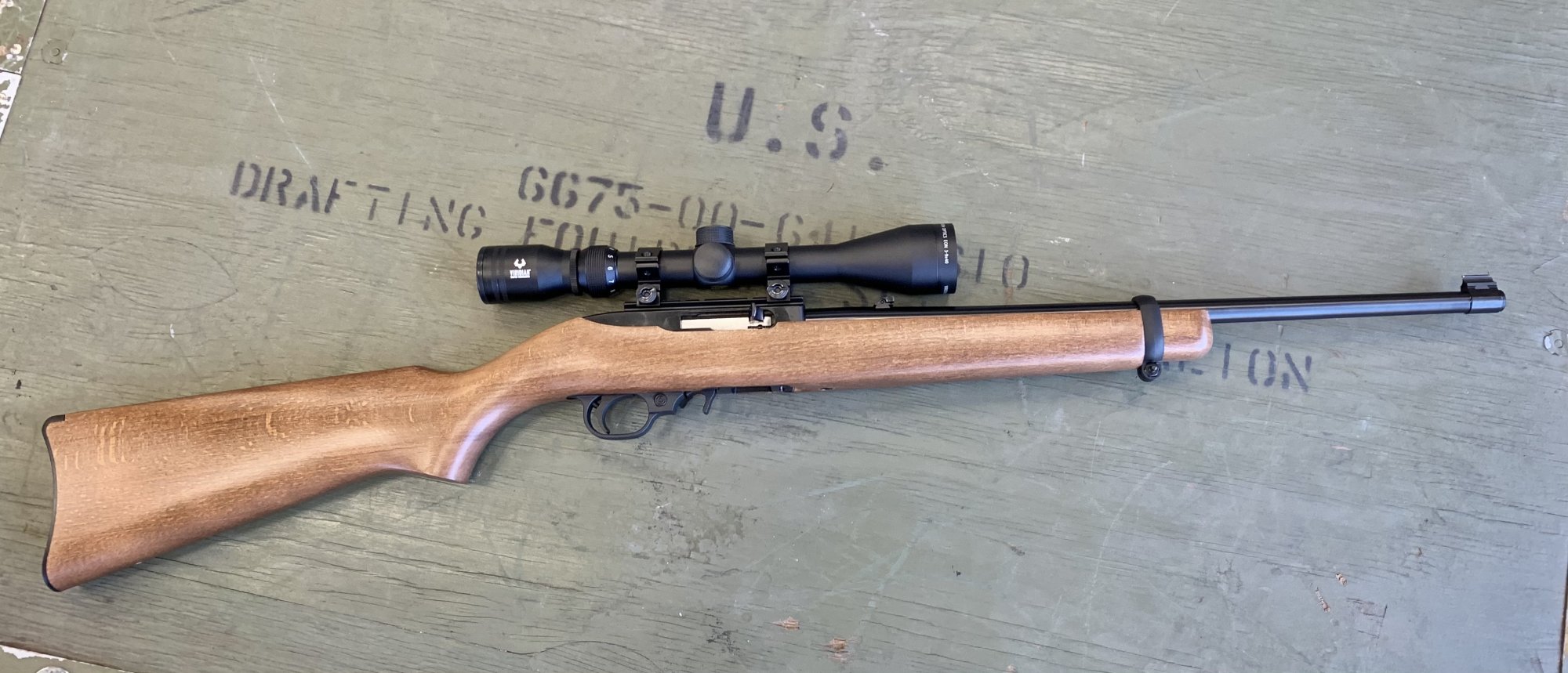 Ruger 10 22 Rifle With 9X Scope Wood Stock