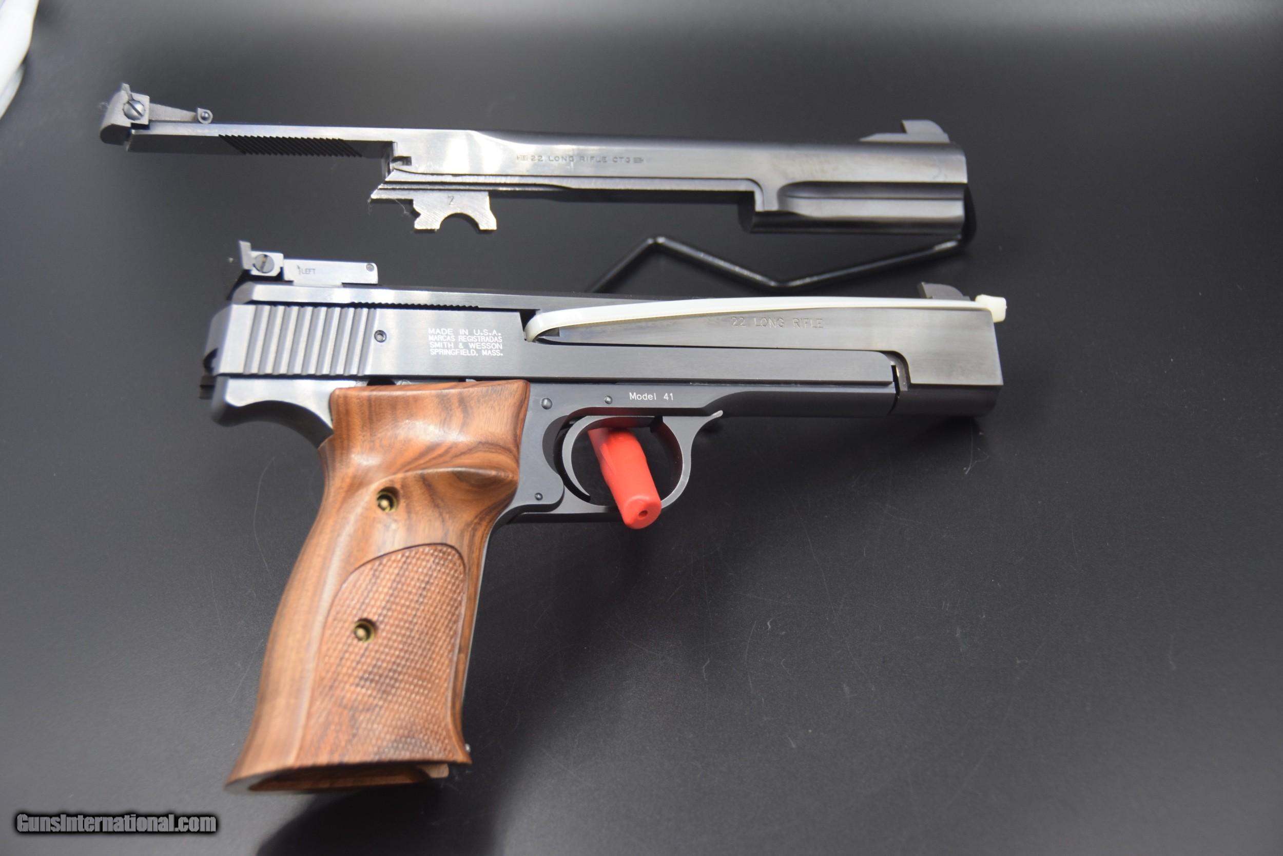 S W Model 41 Target 22 Pistol With Two Barrel Assemblies