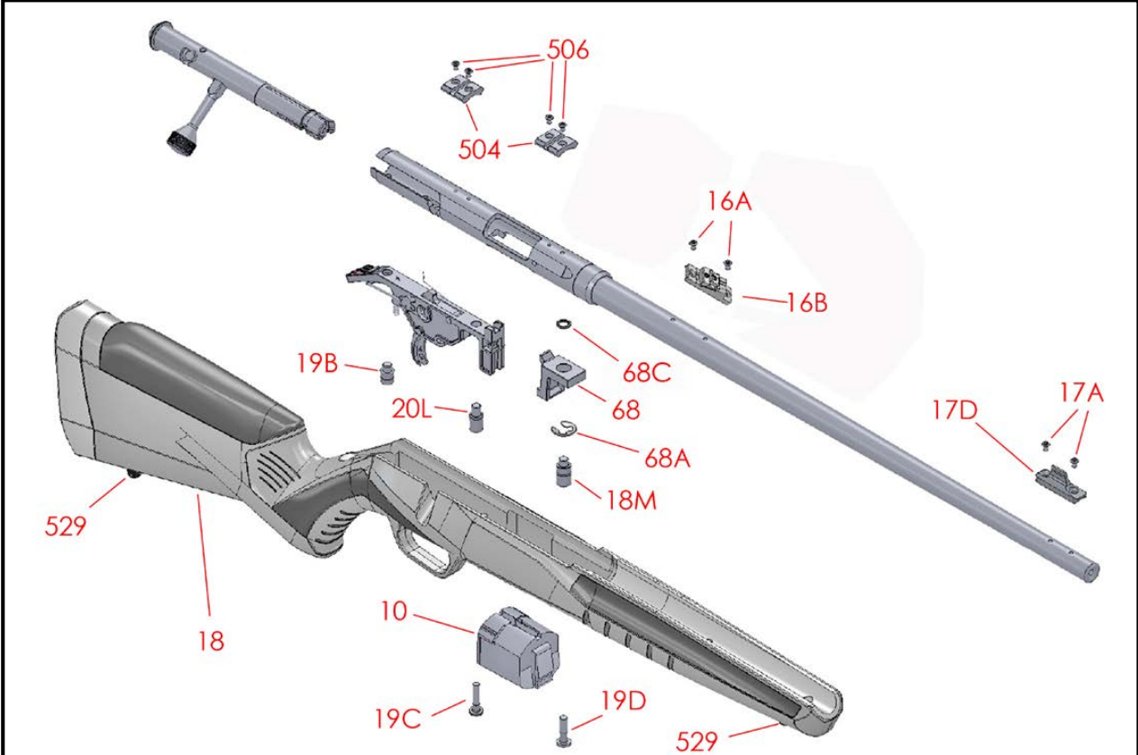 Schematic Diagram Of 1917 Savage 22 Rifle Bolt Parts Part Id