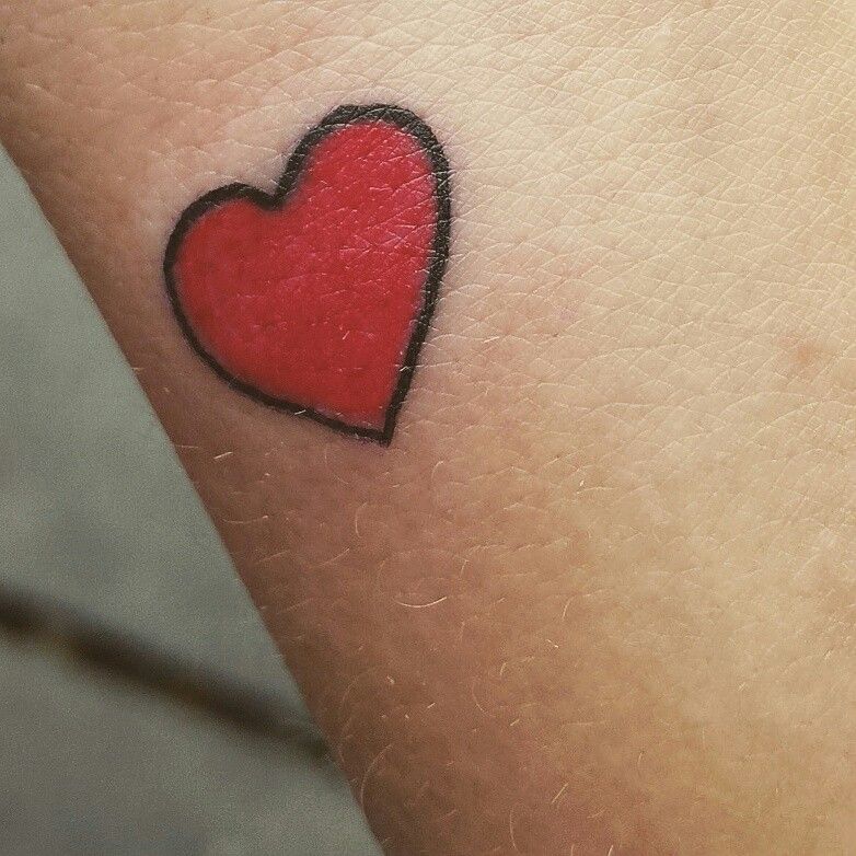 Share More Than 65 Small Red Heart Tattoo In Cdgdbentre