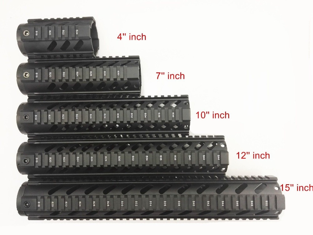 Tactical 7 10 12 15 Ar 223 5 56 Free Float Quad Handguard Rail