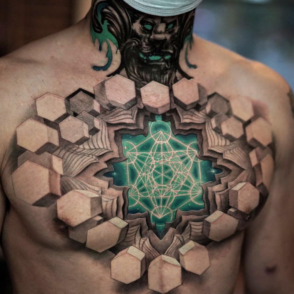 Tattoos For Men 3D Chest