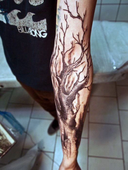 Tree Tattoos For Men Forearm