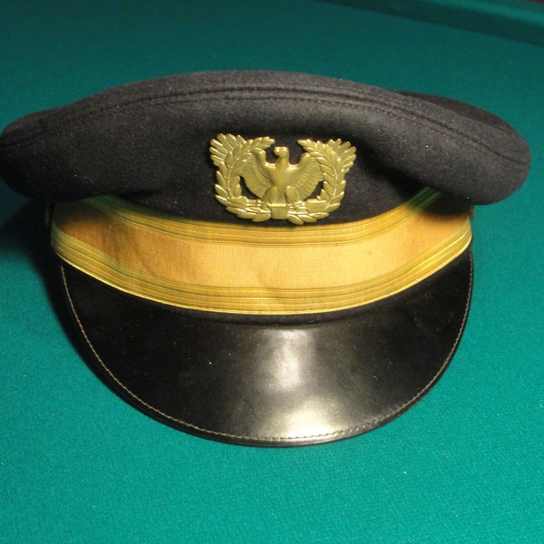 U S Army Warrant Officers Dress Blue Uniform Visor Cap Hat Etsy