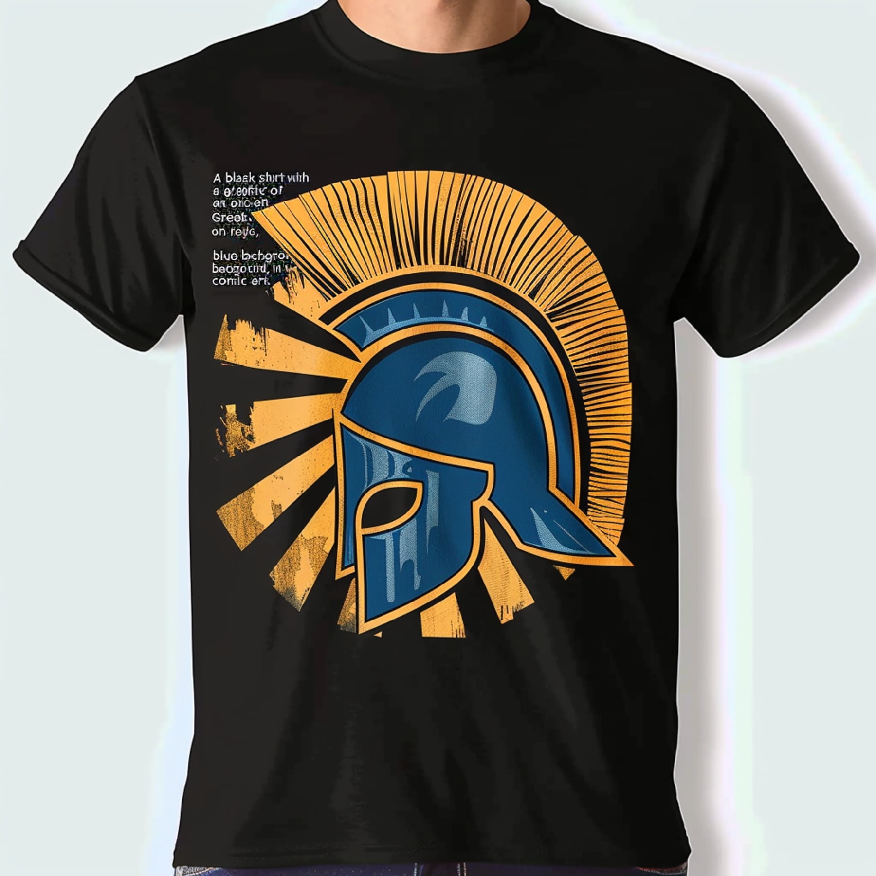 Unleash Your Inner Warrior Ancient Greek Helmet Graphic Black Tshirt