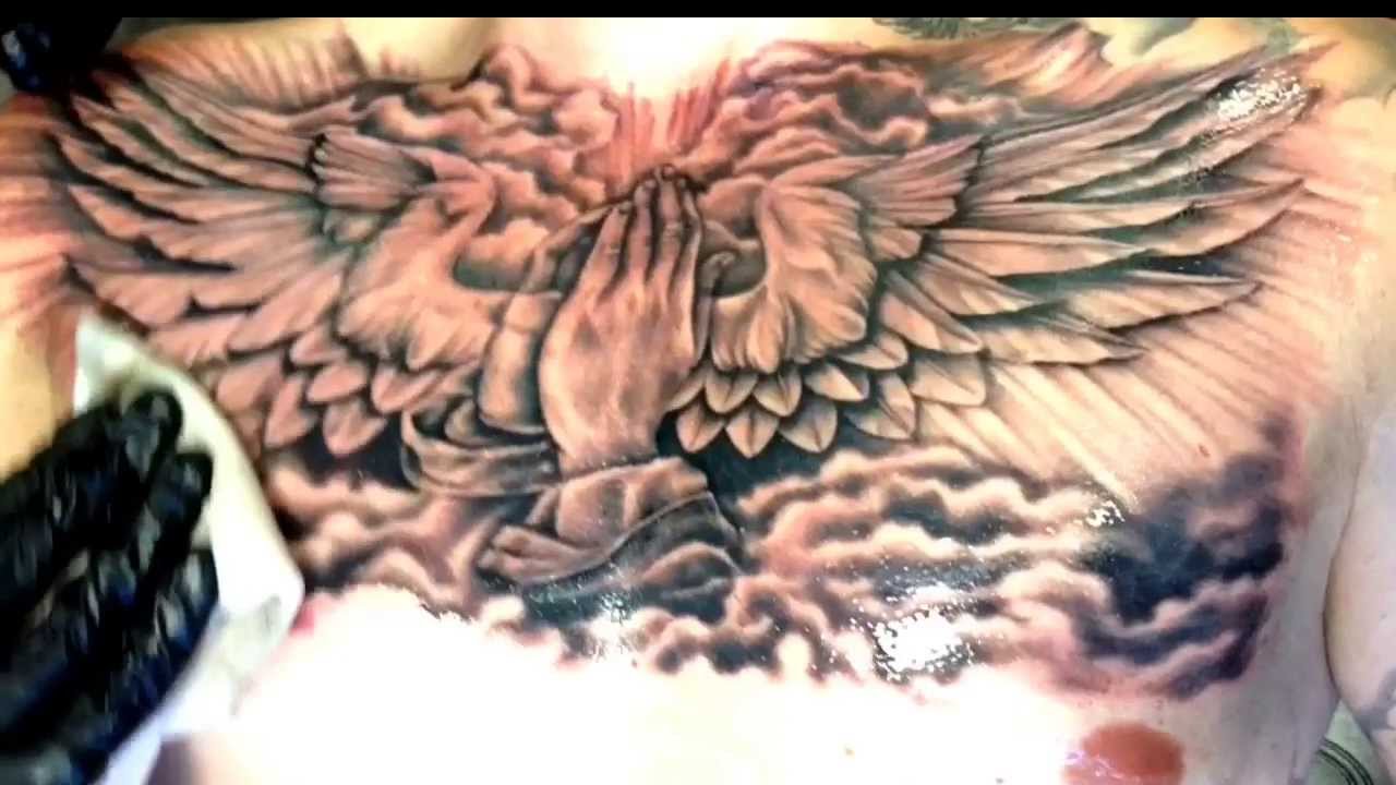 Update 61 Prayer Hands Tattoo On Chest Latest In Cdgdbentre